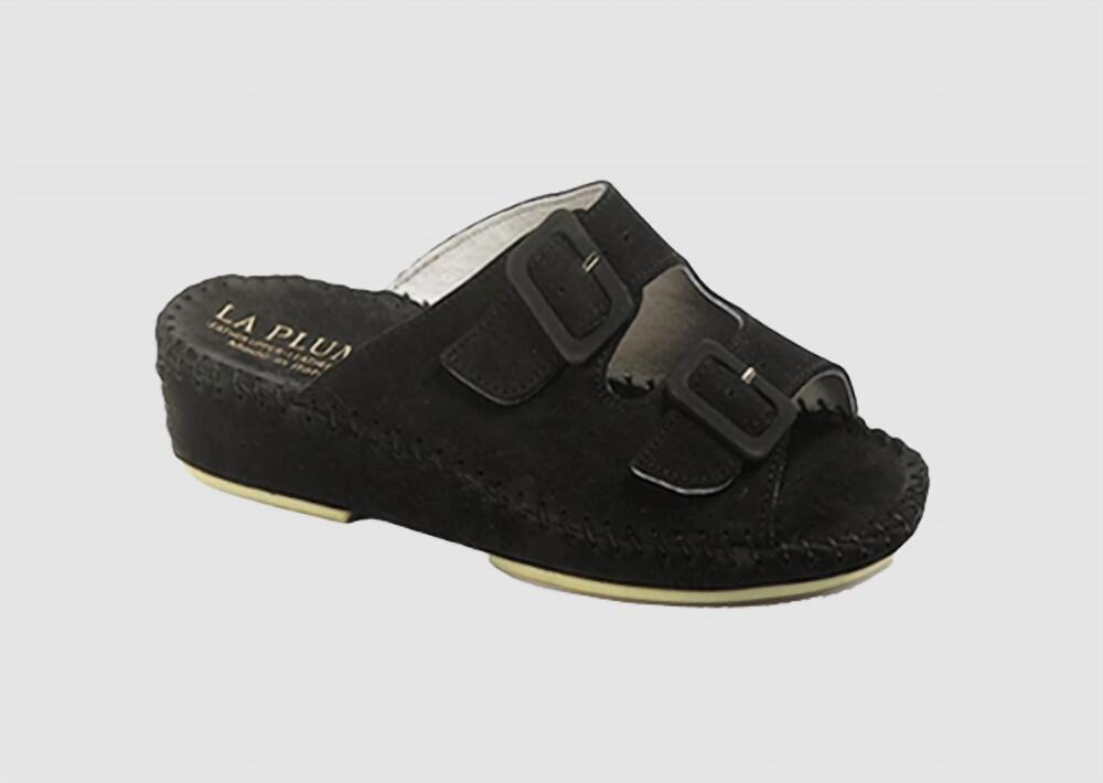 NEW LAPLUME women's jenn sandal in black nubuck